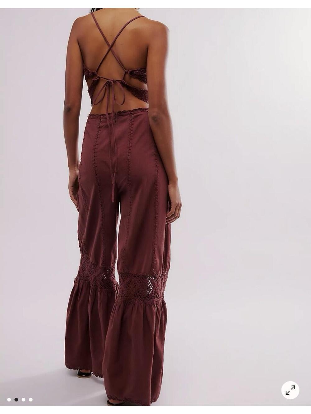 Freya Crochet One Piece Free People sold out Revolve New with tags Medium Brown - Picture 4 of 13